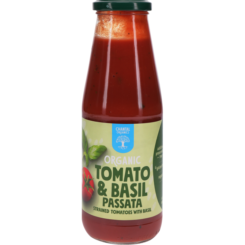 Organic Tomato & Basil passata bottle